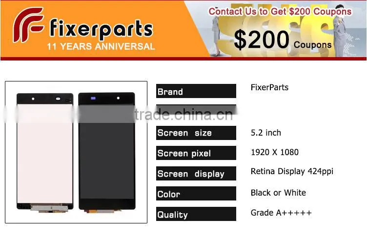 Wholesale price best quality for Sony Xperia Z2 LCD display