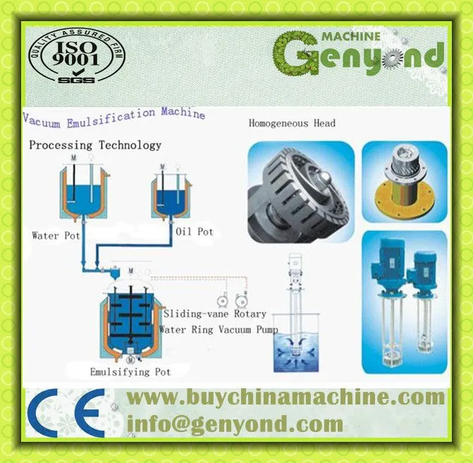 Vacuum Homogenizing Emulsifying Mixer Machine