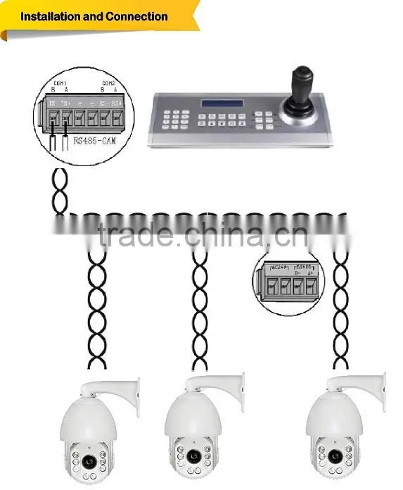 Professinal 4D Joystic Control Video Conference Camera VISCA Keyboard Controller PTZ Dome Camera