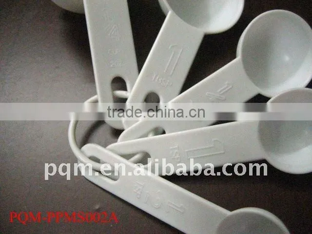 Multi-funtion 5 pcs white PP plastic powder measuring spoons