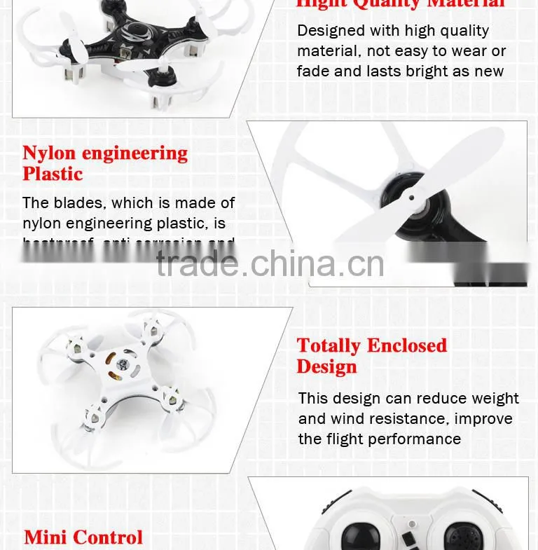 2015 hot sale 2.4G mini RC quadcopter drone with led light