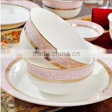 56 pcs Alibaba China Supplier Wholesale Ceramic Dinner Plate Set