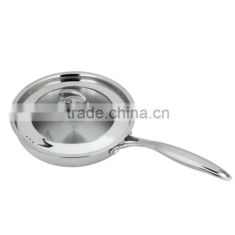 Popular 304 Stainless Steel Frying Pan