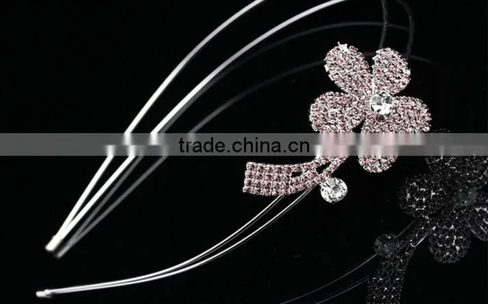 Wholesale Elegant Diamond Flower Headband Hairband For Women Fashion Korean Hair Accessories