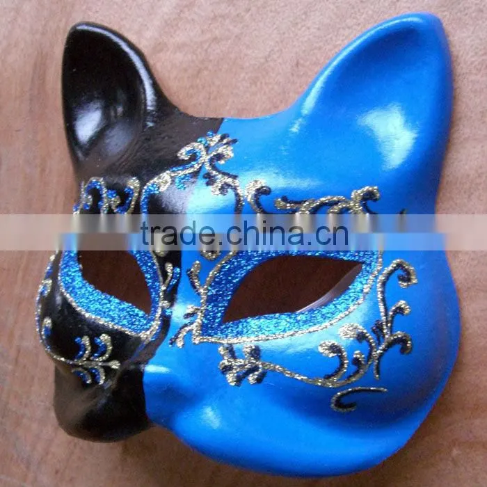 Half Blue Half Black Party Man Masks