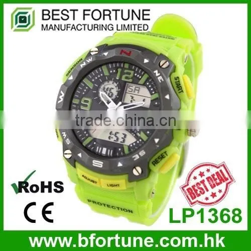 LP1369 Lowest price dual movement colorful custom digital watch