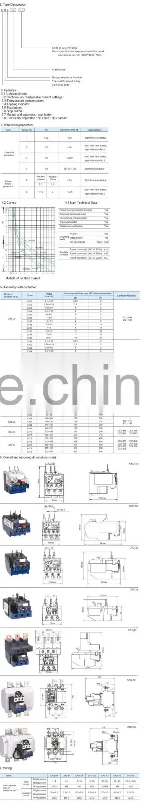 Timer Relay,CR2 Thermal Overload Relay CR2-53
