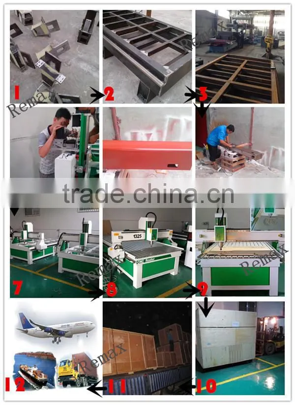 Remax-1325 cnc router cutting advertising stainless steel letters very rigid machine , the router head reliable and strong