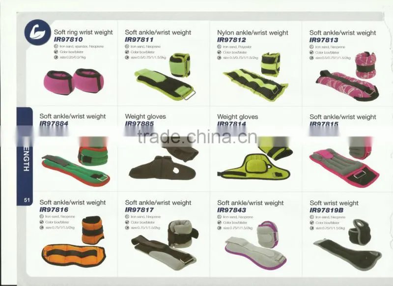 2015 New Style Ankle and Wrist Weight with Rubber Content