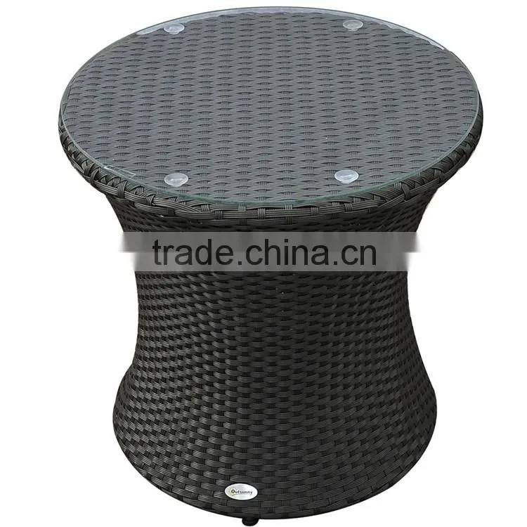 Outdoor Living Modern Garden Constitute Coffee Rattan Table Chair Set