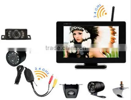 TOPFAME RV-4300WS 4.3inch wireless reversing camera set with night vision camera for trucks/vans/buses/etc.