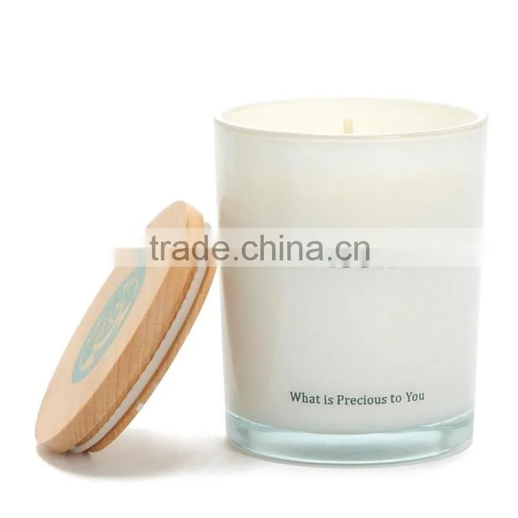 personalized Scented soybean candle/aroma candle/perfume candle with wood lid &color gift box