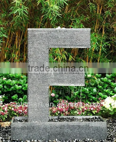 granite letter fountain N