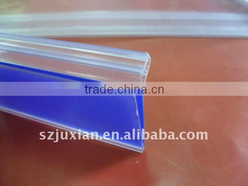 supermarket data strip holder/transparent price holder