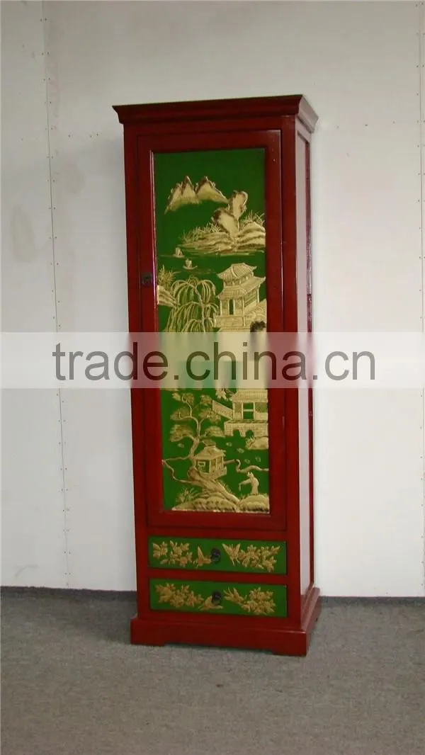 Chinese Style Furniture Wooden Cabinet With 2 Drawers