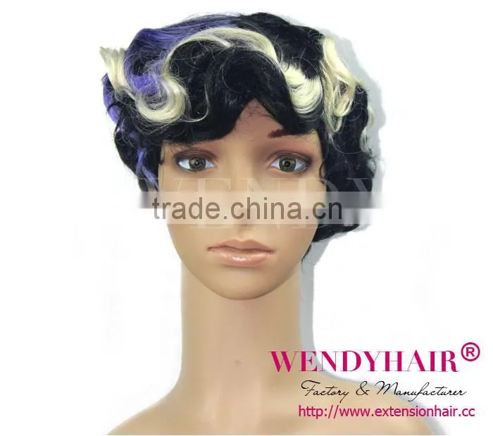 Unique and fashion style for woman short hair wig best quality no shedding tangle free