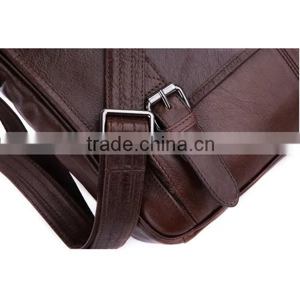 Online Shopping Leather Man Shoulder Bag for School