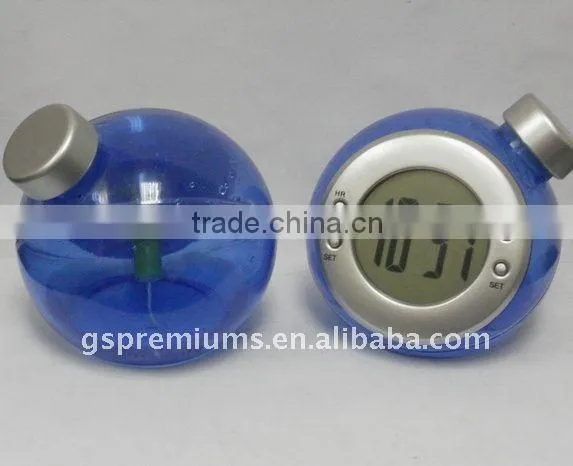 Pump shape clock water power LCD clock