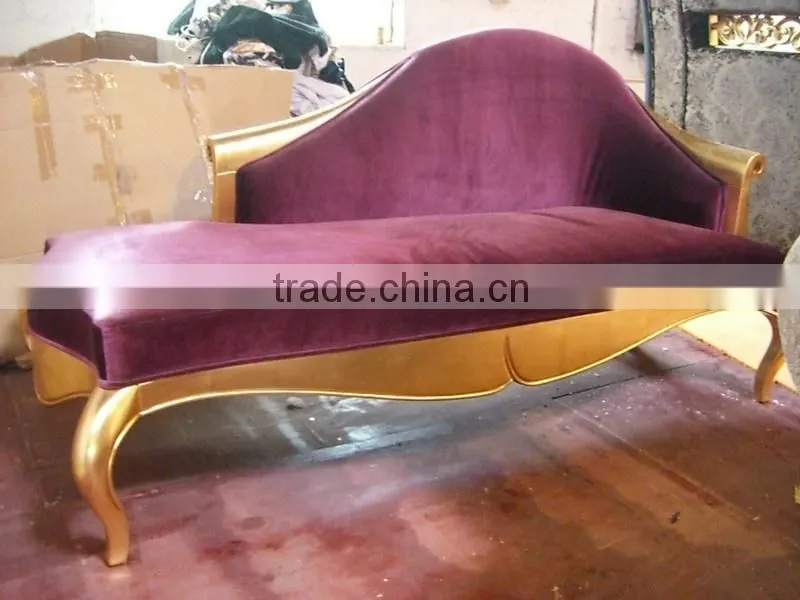 Antique style PU leather chaise lounge XY2433
