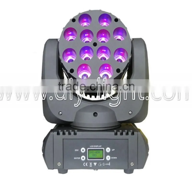 12pcs 4 in1 10W rgbw led mini beam moving head led stage light