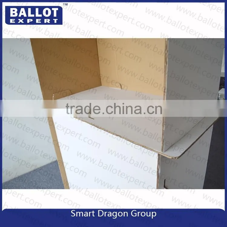corrugated cardboard voting display stand