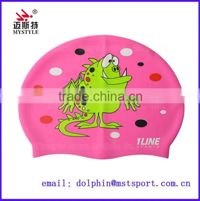 Eco-friendly silicone novelty swimming cap
