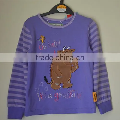 2015 wholesale new style girls new suit,Tshirt and culottes Children suit,OEM kids clothes