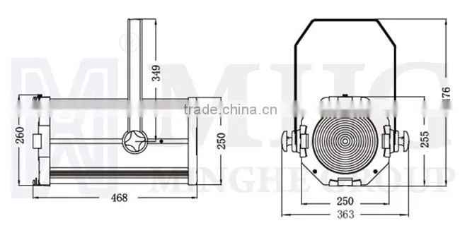200W led fresnel spot light for photography