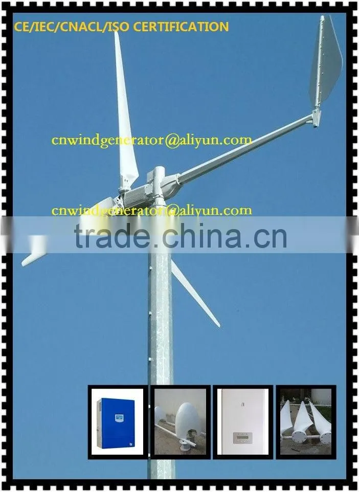 HENRYD! 6kw wind turbine generator with windmill generator for 120v 240v 380v wind power generator system