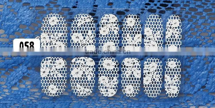 Lace nail art sticke popular holographic nail decal nail art sticker
