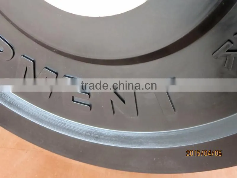 Weight plate/olympic weightplate/competition weight plate/bumper plate/rubber coated/whole rubber plate/color black/130mm 13cm