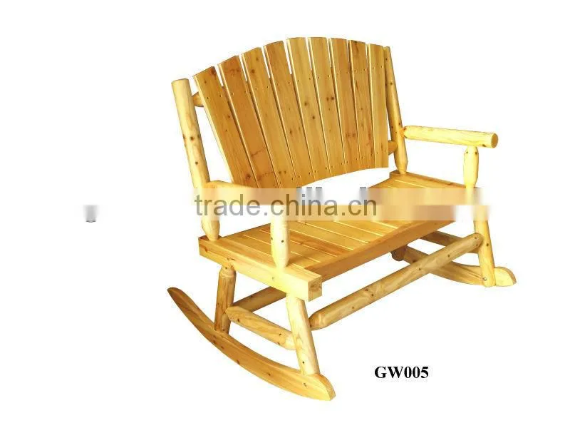 Granco GW001 outdoor furniture Wooden Log double chair