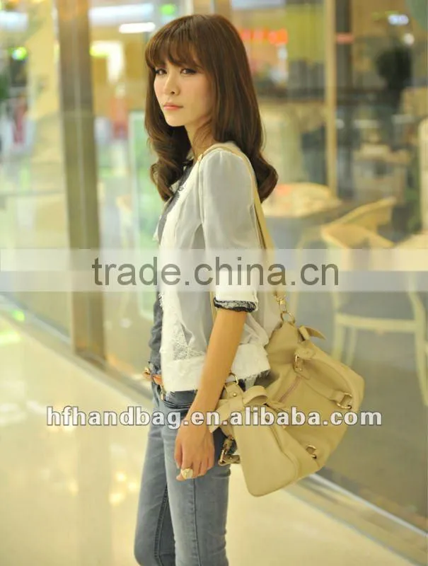 Khaki Classic black fashion trend featured major suit shoulder leather handbag