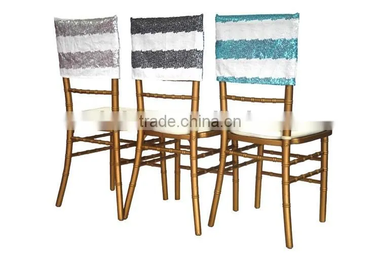 Beautiful silver color stripe cheap sequin table runner