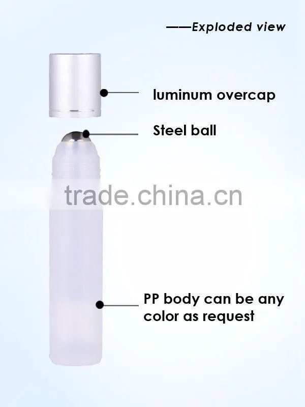 30ml plastic roll on bottles with metal ball