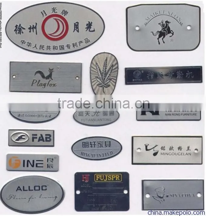 Metal anodizing logo nameplate