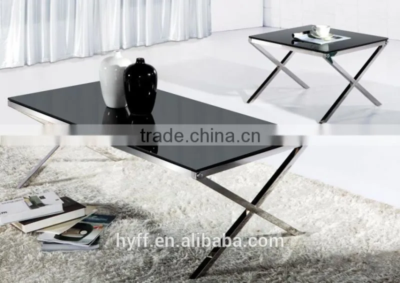 metal coffee table,glass top coffee table,mirrored coffee table DJ003-1