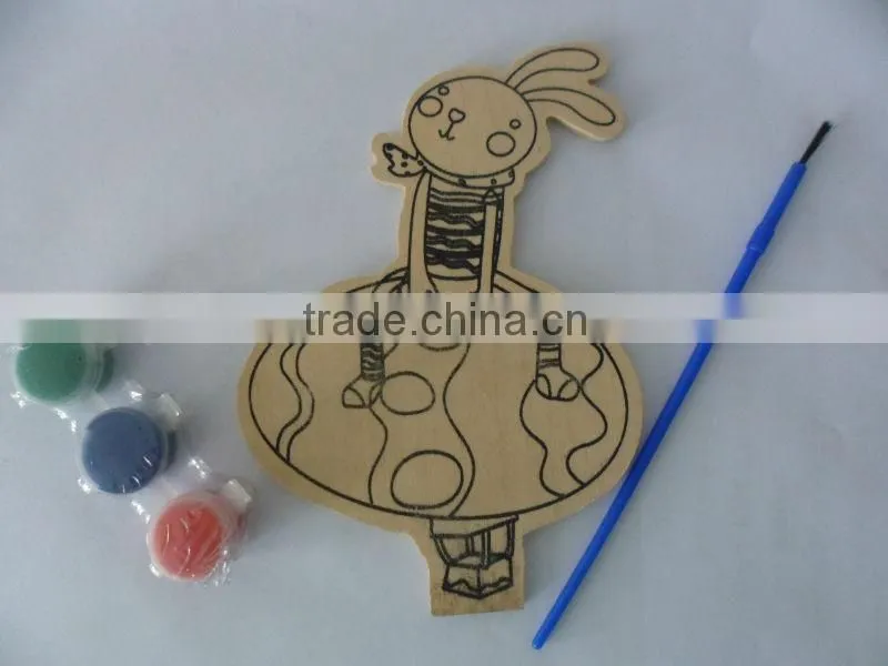 wooden DIY painting kit for increase intellgence