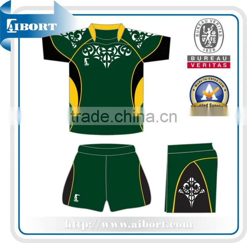 SUBRG-823 quick dry rugby kits sublimation printing
