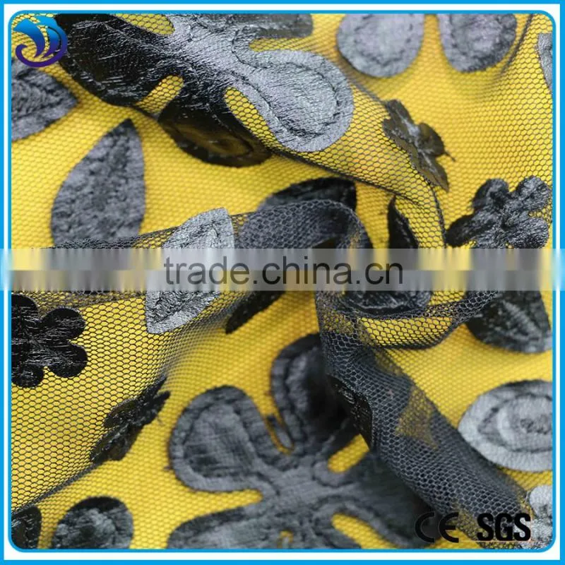 new laser embroidery fashion laser embroidery mesh fabric for girl's dressing