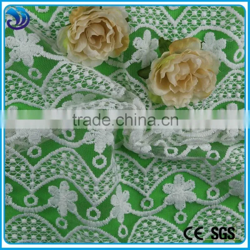 floral embroidery fabric polyester material net nylon mesh embroidery fabric