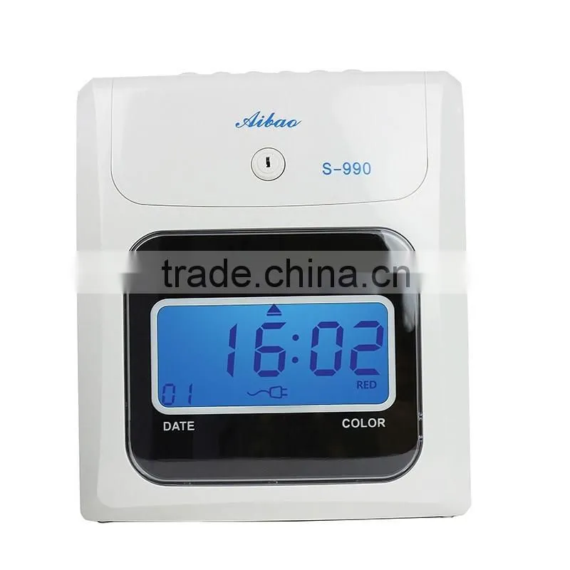 electonic punch time card time clock/punch card time clock for attendance