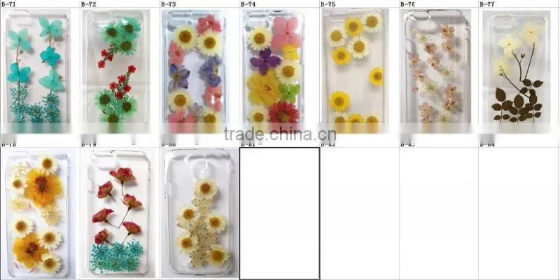 2016 Unique design real flower phone cover tpu soft phone case for iphone 6