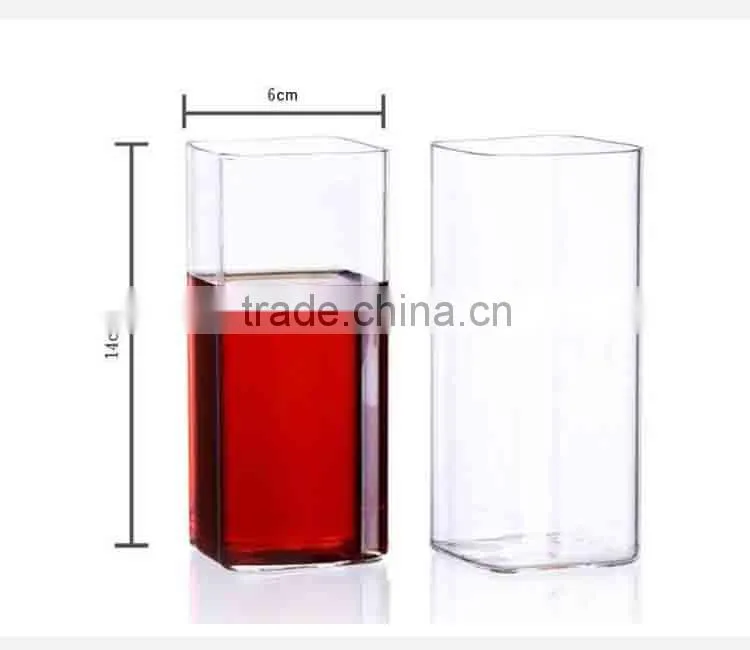 personalized square drinking water glass