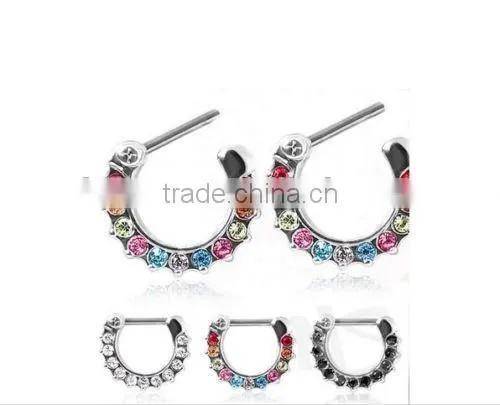 Nose Septum Clicker Nipple Ear Piercing