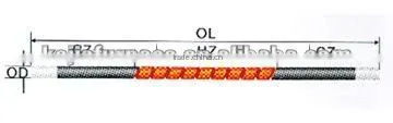Starbar/Spiral(single/double) type sic heating element