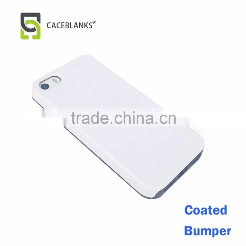 factory supplier sublimation case 3d film sublimation bumper phone case high quality coated case for iphone5 6 plus coating