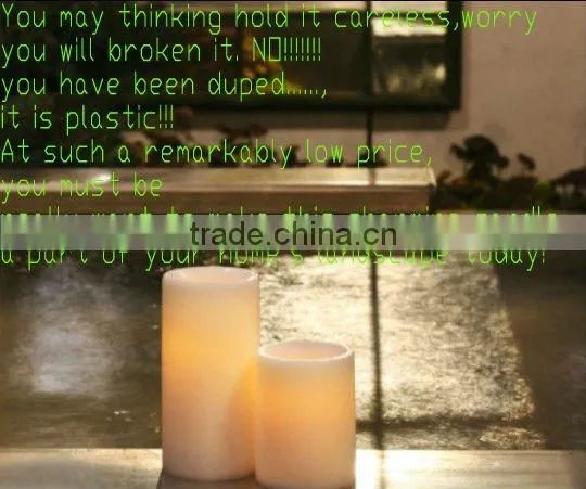 plastic flameless led candles with real firelight