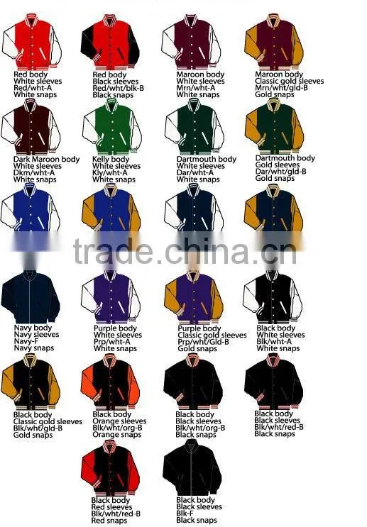 Custom Varsity Jacket / Wool Varsity Jackets / All Wool Black Varsity Letterman Jacket