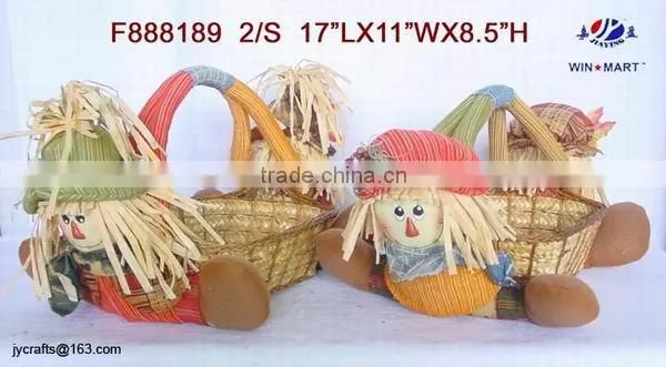 Harvest scarecrow basket